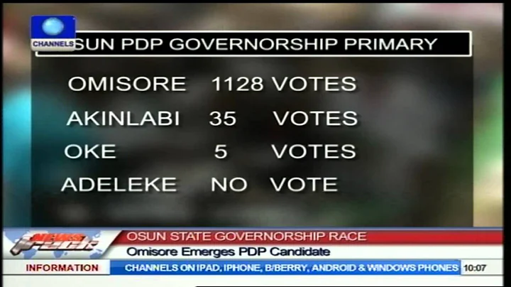 Osun State Governorship Race: Omisore Emerges PDP Candidate