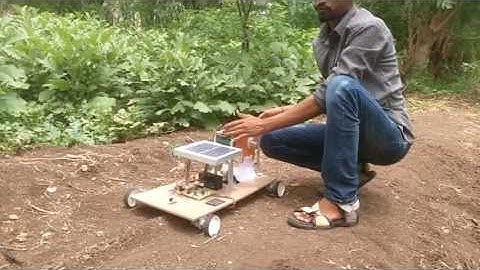 Automatic solar operated seed sowing machine