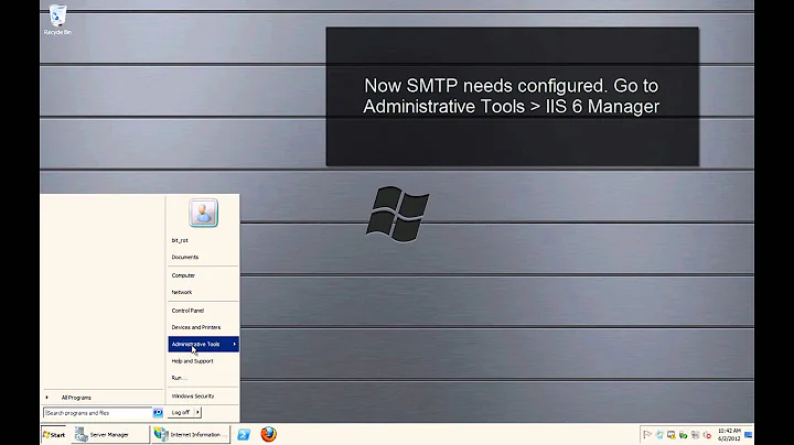 Installing SMTP on Windows Server 2008 IIS 7