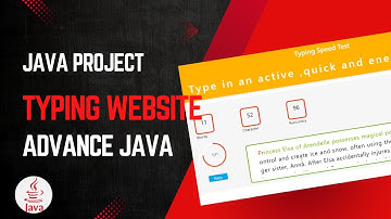 Typing Speed Test Website Demo | Java Servlets, HTML, CSS & JS