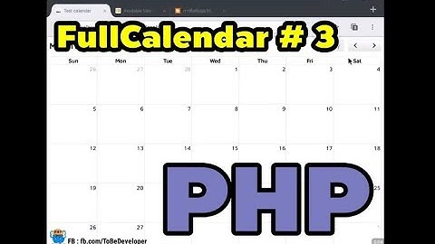 สอน PHP สร้างปฏิทิน ตอนที่ 6 PDO : Todolist with FullCalendar.io [Part 3]