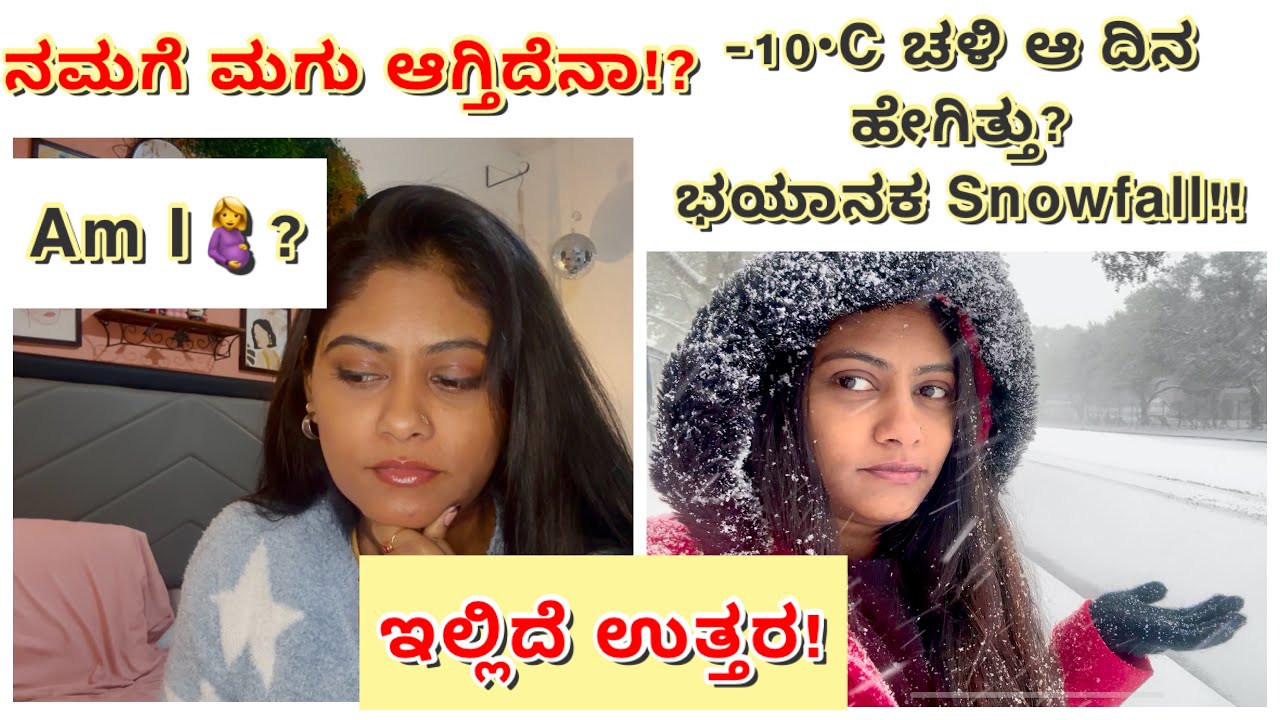 ನೀವೆಲ್ಲ guess ಮಾಡಿದ್ದೂ ಸರೀನಾ? ನಮಗೆ ಮಗು ಬರ್ತಿದೆಯಾ? ಮೈನಸ್ (-)1೦ ಡಿಗ್ರೀ ಚಳಿ ಮತ್ತು snow fall! SnehaLoka