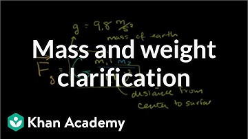 Mass and weight clarification | Centripetal force and gravitation | Physics | Khan Academy