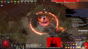 RIGHTEOUS FIRE/CYCLONE PATHFINDER Build vs. T14 SHAPED ESTUARY (Path of Exile Build Demo)