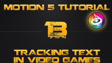 Apple Motion Tutorial | Tracking text in Video Games