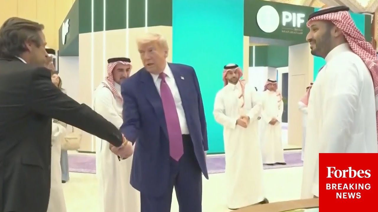 JUST IN: Trump And Crown Prince MBS Arrive At Saudi-U.S. Investment Forum In Riyadh, Saudi Arabia