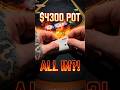 BIGGEST POT OF MY LIFE WITH POCKET ACES?! $4300 POT CAN WE HOLD? #shorts #poker