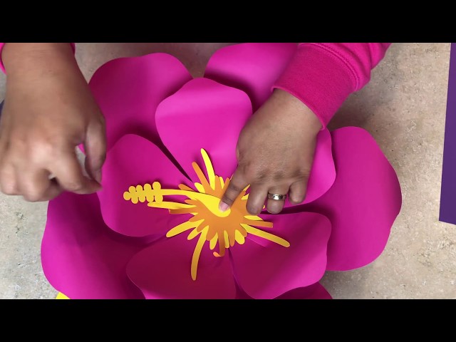 How to Easily Make Paper Flower Template #101-Hibiscus - YouTube how-to-easily-make-paper-flower-template-101-hibiscus-youtube
