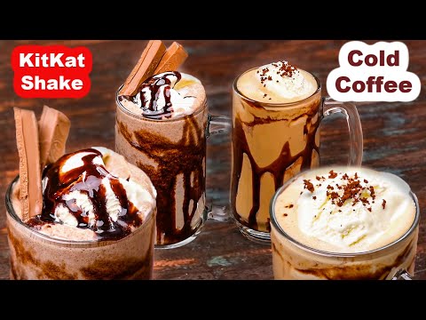 Instant Cold Coffee and KitKat Milkshake | कोल्ड कॉफ़ी और किटकैट शेक | Summer Recipe | Kabitaskitchen