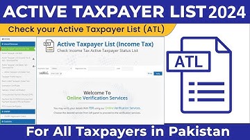 How to Check Active Taxpayer Status  2024 |  How to Check Active Filer Status in ATL on FBR Online