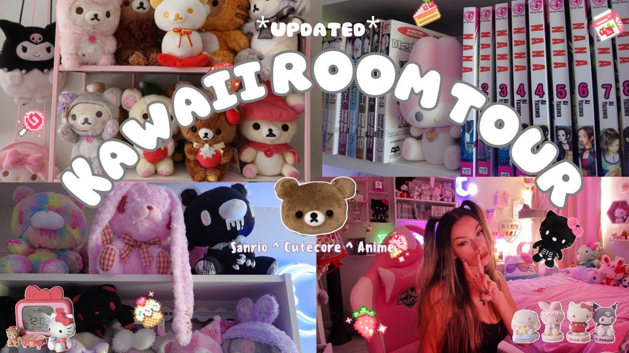 Kawaii room tour 🧸 My Hello Kitty/Cutecore inspired room! 💞The Sanrio collection is expanding 🎀