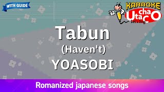 Tabun – YOASOBI (Romaji Karaoke with guide) Resimi