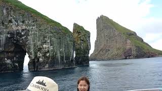Famous Tindhólmur and Gáshólmur Islands of the Faroe Islands | Summer holiday