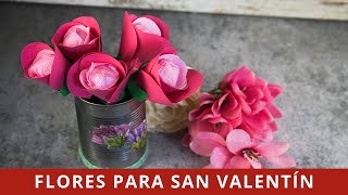 Flores con Chupachups para San Valentín