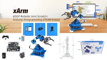 6DOF robot Full Metal Programmable xArm Robotic Arm
