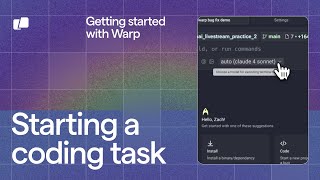 Starting a Coding Task with Warp