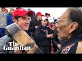 Native American mocked by students in Maga hats