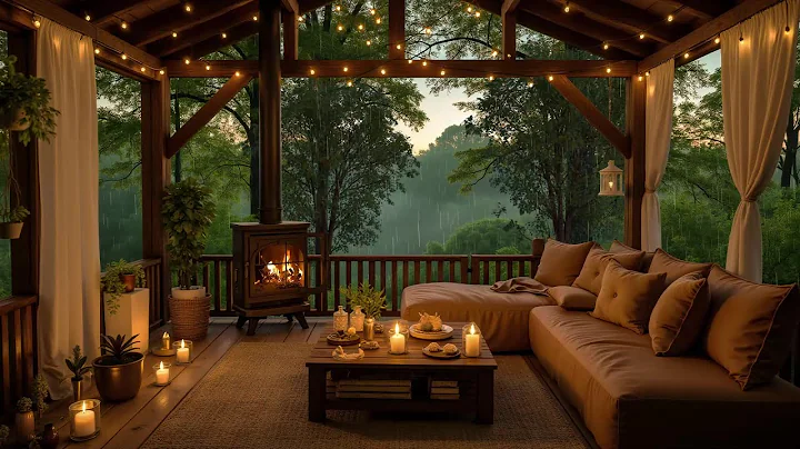 Peaceful Nature Sounds 🌲 Rain & Fireplace for Study, Relaxation, or Sleep thumbnail