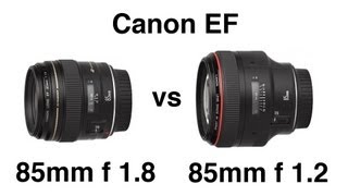 Canon 85mm EF f 1.8 and EF f 1.2 II L portrait lens comparison