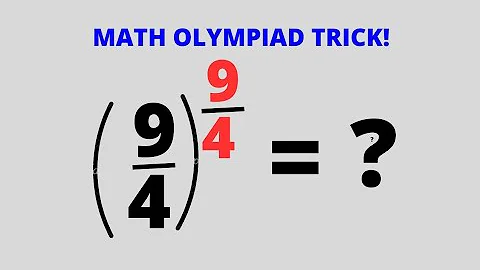 Math Olympiad. (9/4)^9/4=? | Calculators Not Allowed | Step-By-Step Guide...