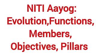 NITI Aayog |Education Policy and Planning in Contemporary India|By Shyna Goyal