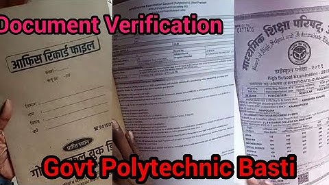 UP Polytechnic 2022 Live Document Verification in Govt Polytechnic Basti !!