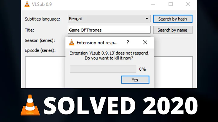 Extension Not Responding in VLC Player || Solved 🔥👌 || Direct Subtitle Download