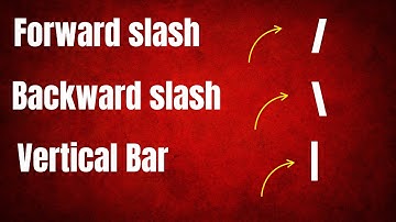 How to Press Forward slash || Backward slash || Vertical Bar from keyboard