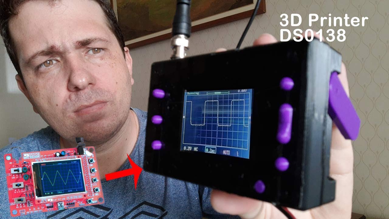 Case impresso em 3D para osciloscópio DS0138 - YouTube