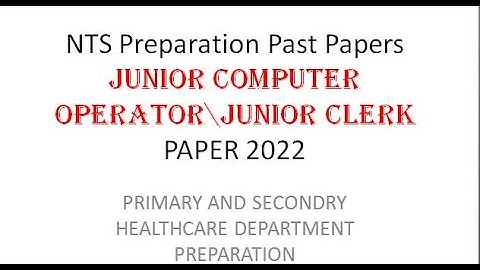 junior computer operator junior clerk past papers LDC UDC NTS,CTS,OTS,UTS