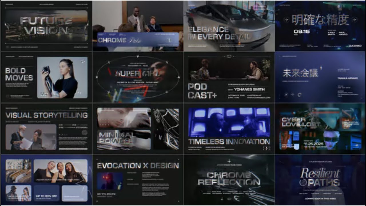 Modern Chrome Typography After Effects Template 2025 - YouTube