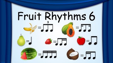 Fruit Rhythms #6 | Clap and Count Rhythms with Fruits | Green Bean