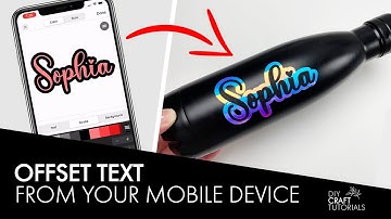 HOW TO CREATE OFFSET SHADOWS AROUND TEXT FROM YOUR PHONE IN DESIGN SPACE | Vinyl on tumbler tutorial