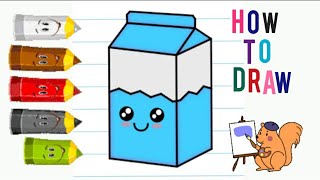 Süt Kutusu Nasıl Çizilir Çocuklar Için Adım Adım Eğlenceli Çizim Eğitimi