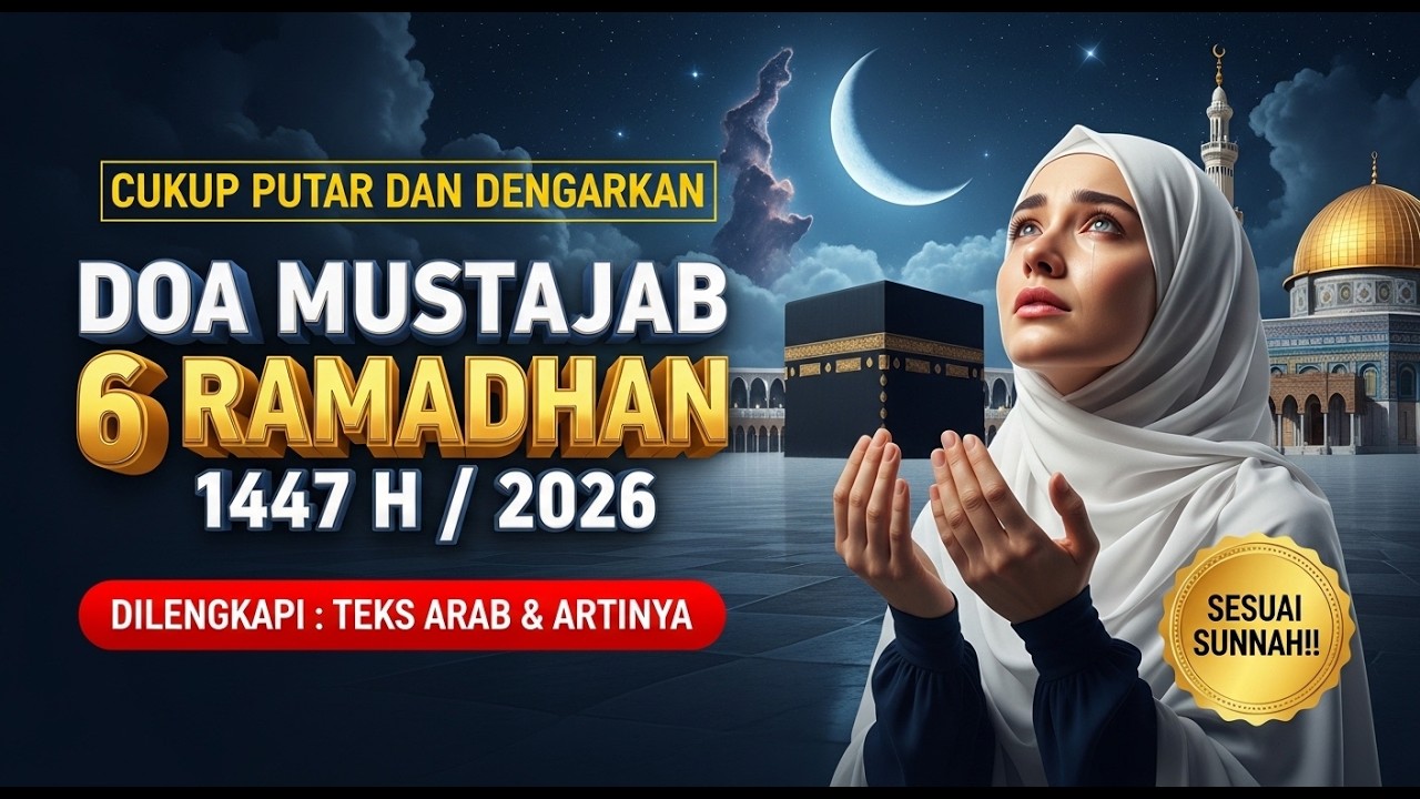 Doa Mustajab 6 Ramadhan Merdu Terbaru 1447 H - 2026 || Lirik Arab dan Terjemah