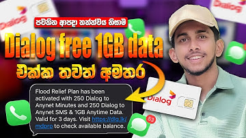 Dialog free data sinhala | ඕනෑම ජාලයකට විනාඩි 250 ක් Call සහ SMS එක්ක 1GB free data | Free data code