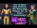 Top 15 Must Buy Uniform For Returning Players On 11 Years Anniversary - Marvel Future Fight