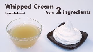 2 Ingredients Homemade Whipped Cream Recipe Aquafaba Vegan Chickpea Recipe पानी मेसे क्रीम रेसिपी