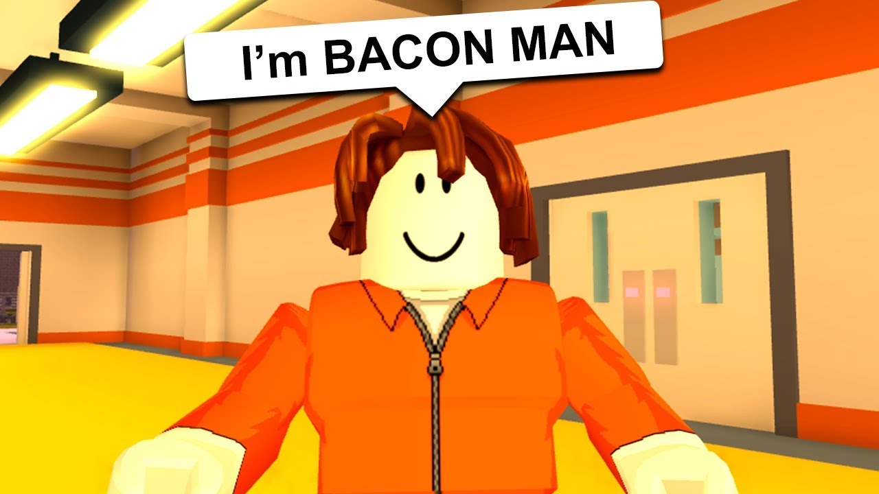 Bacon Man Plays Jailbreak For First Time Youtube - roblox bacon man drawing