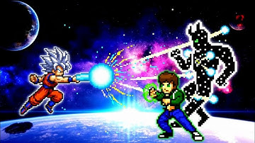 Goten MUI V2 OP VS Ben 10 Ultimate Alien V2 OP (all form) in Mugen