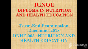 IGNOU DNHE SOLVED PAPER 3 Part I