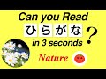【HIRAGANA READING TEST】Hiragana Quiz: Nature words in Japanese | Hiragana practice for Beginners