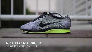 nike flyknit racer oreo volt