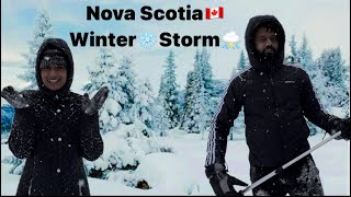 Winter Storm in 🇨🇦 #canada #storm #winter #couple #mallu #dayinmylife #love #vlog #viral #youtube