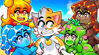 TODAS las CHICAS ELEMENTO se ENAMORAN de GATITO en MINECRAFT!😱 ¡AYUDAAA! 😰😥 - Gatoronron