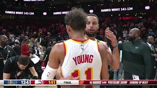 Steph Curry \& Trae Young share a moment after the game ❤️