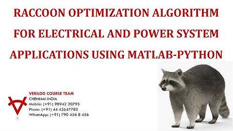 RACCOON OPTIMIZATION ALGORITHM FOR ELECTRICAL AND POWER SYSTEM APPLICATIONS USING MATLAB-PYTHON