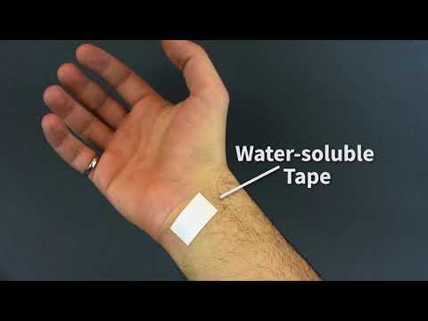 Mounting EPEDs Epidermal Paper Based Electronics on skin