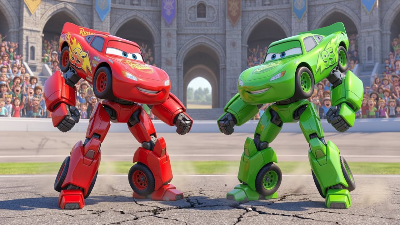 McQueen Mech Meets His Green Doppelganger — The Endless Battle Begins! 🔥🤖🏁