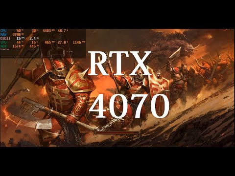 RTX 4070 Total War Warhammer III Benchmark 1440p